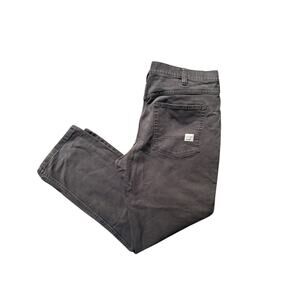 Eddie Bauer Relaxed Fit Straight Leg Work Pants Canvas Jeans Gray Mens 40-30